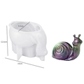 Snail shaped silicone mold for DIY resin crafts with size markings of 15cm x 12.6cm x 9.3cm - Snail Candle