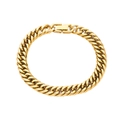 Bracciale cubano dorato in acciaio inossidabile per uomo stile hip hop - Piccolo / Oro