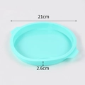 Light blue 21cm silicone cake mold pan for rainbow layer cakes and chiffon baking - 8 Inch Round / Blue