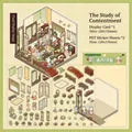3D Chinese style DIY scenery sticker kit with PET furniture and rabbit motifs - Juanqin Hall / 3 Sheets