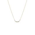 Collana con perle d'acqua dolce barocche placcata oro 18k e perline bianche naturali - Bianco