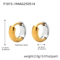Orecchini a cerchio bicolore in acciaio inossidabile placcato oro 18 carati - 10mm / Oro e Argento