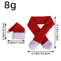 Mini ensemble bonnet et écharpe de Noël pour bouteilles avec dimensions précises - Mini Ensemble de Bonnet et Écharpe de Noël / Rouge/Blanc