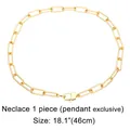 Polished gold paperclip chain necklace 18.1 inches with lobster clasp for men and women - Paperclip Chain A (No Pendant)