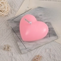 Candela profumata rosa a forma di cuore con stoppino in cotone ed etichetta Scented decorativa - Rosa (Oolong alla Pesca Bianca)