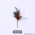 Ramo di Natale artificiale con bacche rosse e pigna, stelo decorativo da 28cm - Ramo Piccolo (A46-20227)