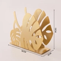 Porte-serviettes nordique doré au design de feuille de monstera pour maison et resto - Doré