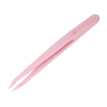 Single pink plastic pointed tweezers for diamond painting and DIY handicraft tools - Straight Tip / Pink