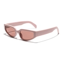 Occhiali da sole cat-eye rosa con lenti tè, stile retrò Y2K per uomo e donna - Rosa