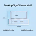 Molde de silicona para carteles de mesa de hotel DIY, altura 215mm y peso 188g para resina - Molde de Silicona para Letrero de Mesa Rectangular