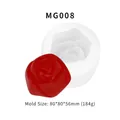 Stampo in silicone rosa MG008 per candele e saponi DIY, 80x80x56mm peso 184g - Rosa esagonale