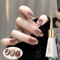 Wild berry crystal cat eye gel polish in 10ml bottle with sparkling glitter finish - Latte Crystal Cat Eye