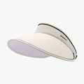 Creamy white foldable wide brim sun hat with black trim and Intense side lettering - Adjustable / Beige