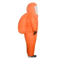 Inflatable orange costume for adults with transparent face mask and built-in air pump - Orange Protective Suit / One Size