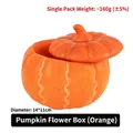Orange pumpkin shaped flower box with gold glitter finish, size 14x11cm for Halloween - Pumpkin Flower Box (Orange)