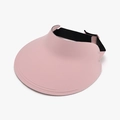 Rosafarbener nahtloser Sonnenhut mit breiter Krempe und verstellbarem schwarzen Band - Verstellbar / Rosa