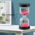 Reloj de arena con arena rosa, tapa negra y tiempo de 10 minutos, altura 98,5 mm - 10 Minutos / Azul