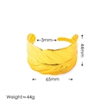 Goldenes Feder-Armband mit feiner Textur, 44 mm breites verstellbares offenes Design - Gold-Blatt-Stil