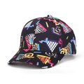 Berretto da baseball con stampe geometriche Memphis colorate su base nera - 56-58cm / Stampa Memphis su Base Nera (3#)