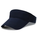 Classic navy blue sun visor hat with curved brim and durable twill fabric for outdoor sports - Navy Blue