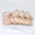Natural jute ribbons and twine rolls for DIY crafts on marble background - 6.5cm Width * 100m