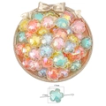 Colorful 17mm acrylic flower beads in iridescent finish for DIY jewelry making - Iridescent Five-Petal Flower 17mm (10pcs)