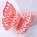 Matte pink double-layered hollow butterfly hair claw clip for elegant women styling - 15CM / Pink