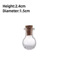 Mini spherical glass bottle with cork stopper 2.4cm height for DIY crafts and decor - Small Round Ball