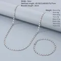 Sliver stainless steel paperclip chain 3mm width sizing and weight chart for jewelry - Bracelet 20CM / Style A 3mm/Silver