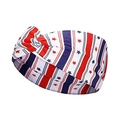 Knotted yoga headband with vintage American flag stars and stripes pattern design - 1# (Stars and Stripes Stitching)