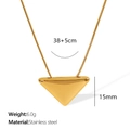 Collana minimalista in acciaio inossidabile placcato oro 18k con pendente a triangolo - Oro