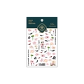 Self-adhesive nail art stickers with lotus and koi fish motifs in traditional Chinese style - Lotus Pond Moonlight (TS-1677)