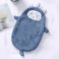 Blue cartoon cat double-layer coral fleece hand towel with high absorbent fibers - Galaxy Blue Cat / Galaxy Blue