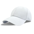 Classic pure white cotton baseball cap with structured crown and curved visor for sun protection - M (56-58cm) / White