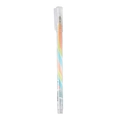 Rainbow gradient highlighter pen with transparent barrel and multicolor ink transition - Pastel Style - Orange+Yellow+Blue