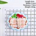Miniature bacon with enoki mushroom food magnet, size 6cm by 5.2cm, realistic design - Beef with Enoki Mushroom