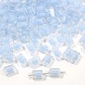 Light blue transparent hexagonal column acrylic beads for DIY jewelry making - Light Blue Core Transparent Cylindrical (50pcs)