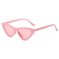 Modische hellrosa Cat-Eye Sonnenbrille für Damen mit Vintage-Kunststoffrahmen - Rosa Rahmen / Rosa Gläser