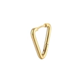 Polished 18K gold plated stainless steel triangle hoop earring for a modern geometric look - Gold