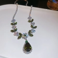 Necklace #27 - Silver - Green