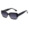 Square black sunglasses with thick frames and dark gradient lenses for men and women - Gradient Black Double Gray