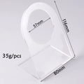 Detailed size specifications for transparent acrylic display stand 116mm height - Circular Upright Acrylic Stand