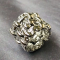 Minimalist wide silver multi-layer Cuban link chain ring for women with punk aesthetic - JZ520 Woven Chain / Silver