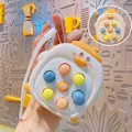 Simpatico gioco antistress a forma di anatra beige con tasti colorati e cinturino - Stile Anatra-Bianco