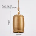 Campana di Natale vintage in metallo dorato con corda e finitura spazzolata rustica - #632 Diametro 10cm