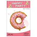 Pink frosted donut foil balloon with colorful sprinkles for birthday party, 72x48cm - Colorful Donut