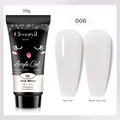 Milk white solid UV acrylic extension nail gel tube with gloss and matte finish sample - 30ml 06 Milk White
