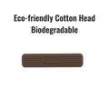 Brown biodegradable ecological cotton mop head replacement with horizontal grooves - Soft Cotton Head Refill (Non-Hardening) / Brown