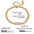 Tabella taglie dettagliata per bracciale in acciaio inossidabile 18K con zirconia - Stile Zircone a Doppio Strato (JDB0307034)