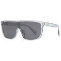 Occhiali da sole oversize grigio traslucido con lenti scure e accenti metallici a forma di D - Montatura grigia traslucida Lente grigia